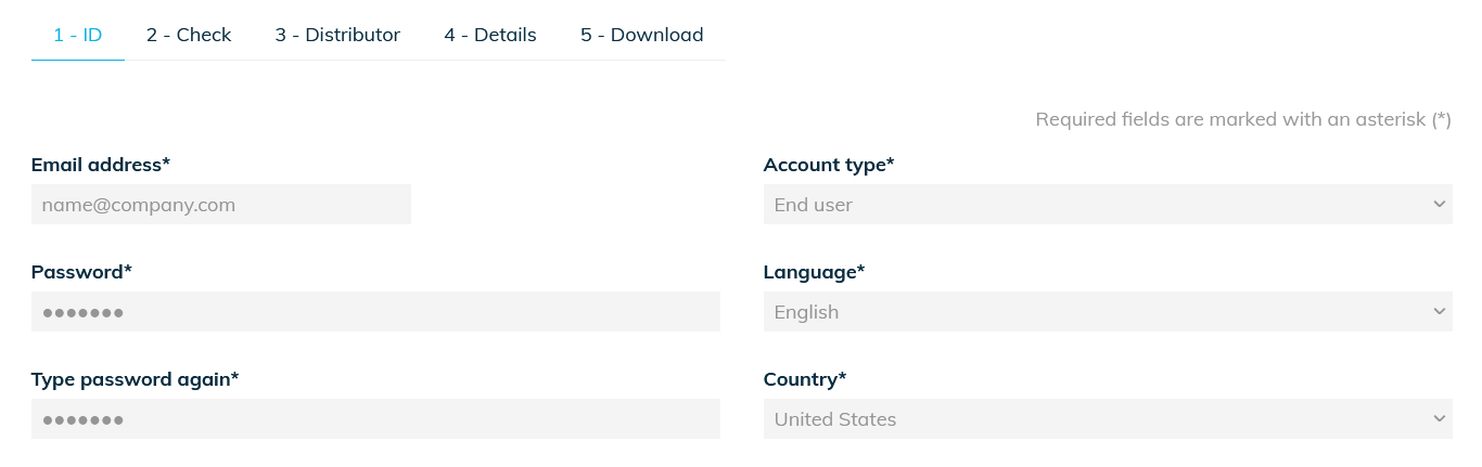 Register form Datakit